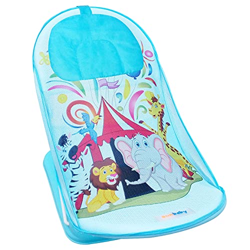 Sunbaby Baby Bath Support seat for New Born Babies for Bathing, Inclined Baby Bather Cum Bath Sling (Circus Fun) - Image 1