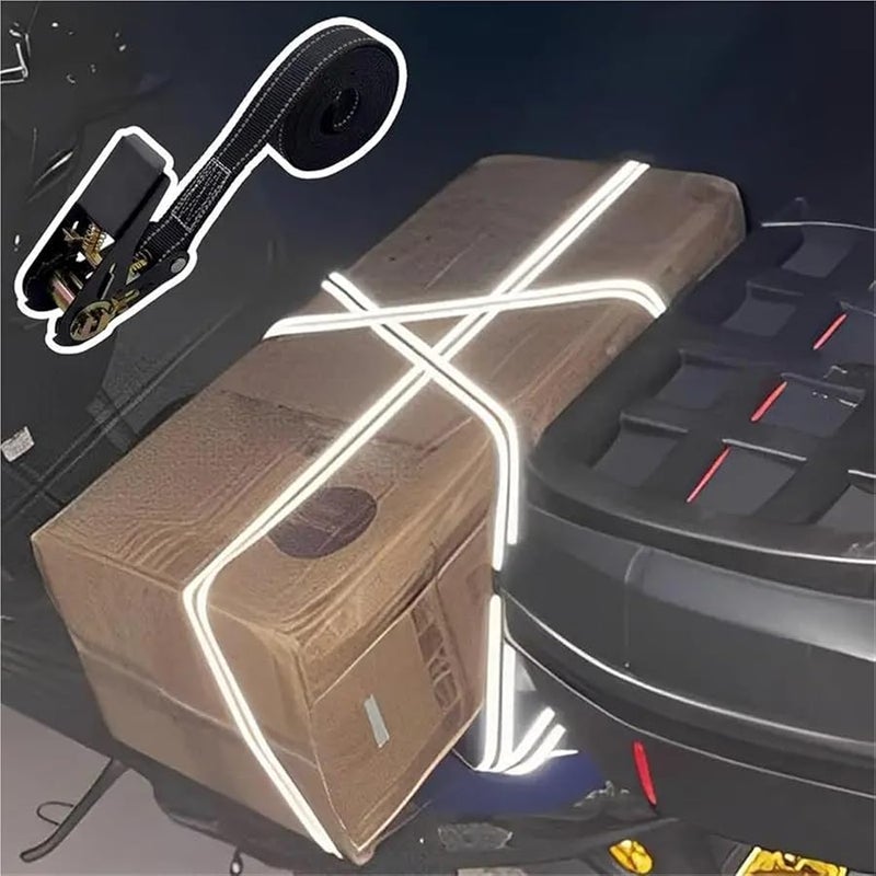 4pcs Heavy Duty Ratchet Tie Down Straps 800KG Break Strength for Truck Cargo Roof Luggage - Image 4