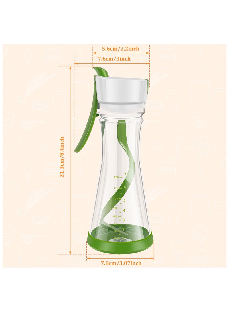 SOLARAE 2Pcs Salad Dressing Shaker Bottle, Salad Dressing Mixer with Handle Leakproof, Salad Dressing Storage Container with Scale Easy Pouring for Juice Storage Ketchup for Homes, Canteens, Kitchens - Image 5