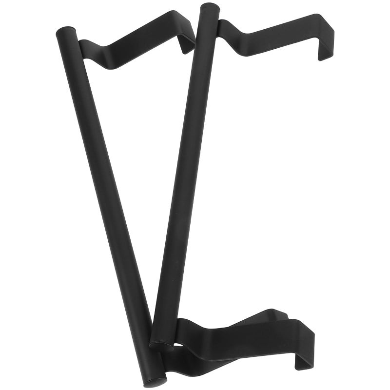Stainless Steel Over Door Towel Rack 2 Pack Space Saving Bathroom Kitchen Holder - Image 2