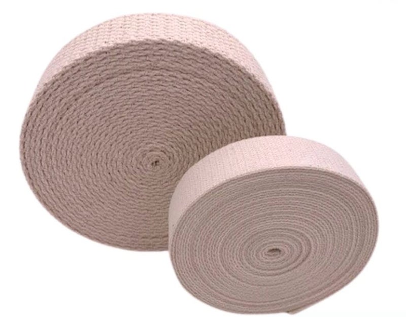 Wefab Wefab Cotton Niwar Roll Canvas Webbing Twill Tape Belt Straps Cotton Nawar Roll for Chair Making Charpai Folding Making and Bag Making 125 inch x 50 Meter 