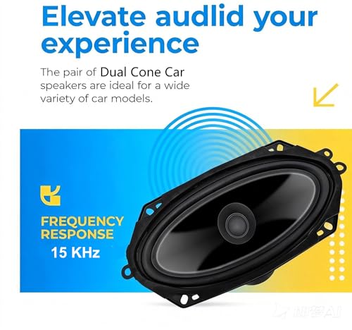 SONDPEX 4x10 Speaker,Dual Cone Car Speaker,4x10 Door speaker Single Unit,Full Range,4 Ohm,Wide Frequency Response,Enhanced Bass,Polypropylene Cone,Rubber Surround,OEM Replacement,Coaxial,Car Stereo System - Image 2
