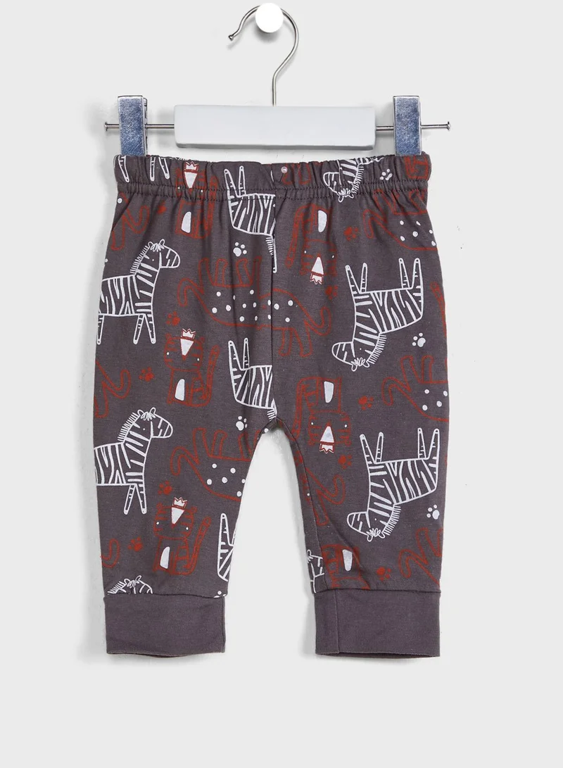 lily and jack Infant Stay Wild Bodysuit & Trouser Set With Sneakers