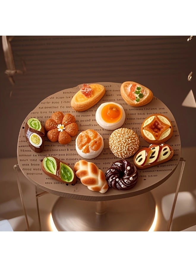 Goolsky 12pcs Art Deco French Baguette Magnets - Realistic Plastic Bakery Items with Detailed Designs, No Electricity Needed, Perfect for Fridge & Counter Decor, Everyday Kitchen Accessory | Art Deco Style | Plastic Magnets, Magnetic Fridge Decor - Image 5