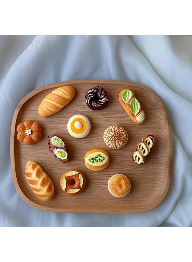 Goolsky 12pcs Art Deco French Baguette Magnets - Realistic Plastic Bakery Items with Detailed Designs, No Electricity Needed, Perfect for Fridge & Counter Decor, Everyday Kitchen Accessory | Art Deco Style | Plastic Magnets, Magnetic Fridge Decor - Image 1