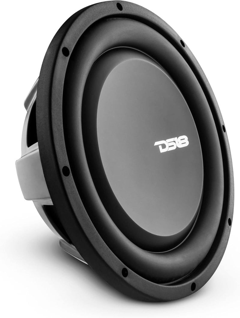 DS18 PSW10.4S 10" Shallow Mount Subwoofer - 1000 Watts Max Power, 500 Watts RMS, Water Resistant - Image 1