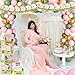 Vistico 154 PCS Pink Winnie Baby Shower Decorations Kit Vintage Winnie Party Supplies Decorations Allin1Balloon Garland Arch Backdrop Tablecloth Cake Topper Banner Box Decorations for Girl Baby Shower - Image 4