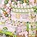 Vistico 154 PCS Pink Winnie Baby Shower Decorations Kit Vintage Winnie Party Supplies Decorations Allin1Balloon Garland Arch Backdrop Tablecloth Cake Topper Banner Box Decorations for Girl Baby Shower - Image 2