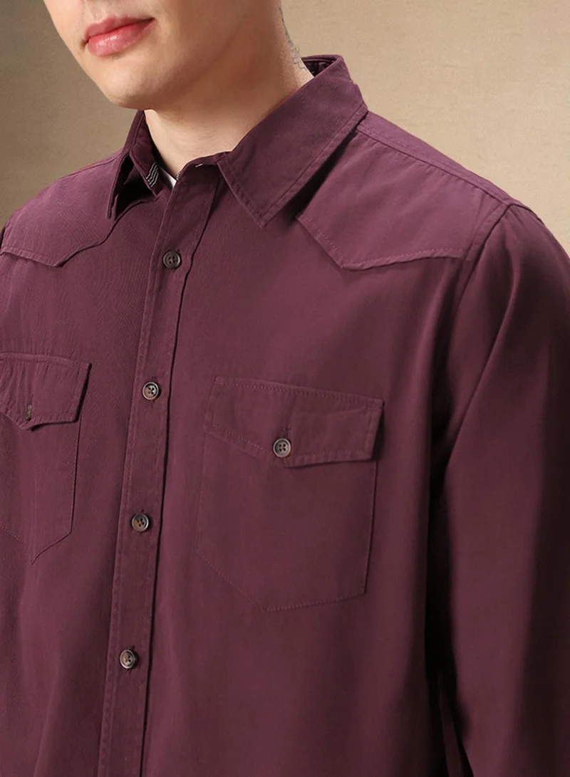 Dennis Lingo Maroon Shirt For Men For Men