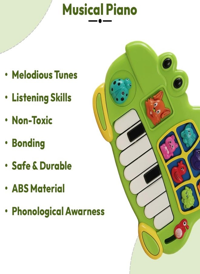 StarAndDaisy Musical Piano for Babies, Animal Voice Sound Toy Piano with Colorful Keys, Animal Shape Activity Toy for Kids with Light & Sound, Early Learning Toys for Toddlers. - Image 2