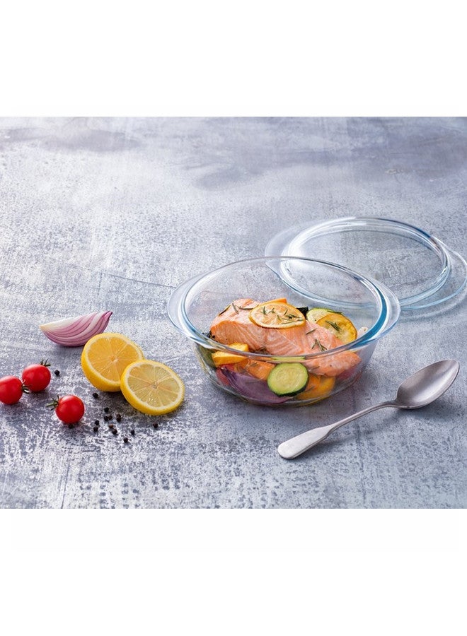 بيريكس 3-Piece Extreme Resistance Glass Bakeware Pan Set With Lid Clear Small 1.4 Liters, Medium 2.1 Liters, Large 3 Liters (Made in France) Clear - Image 2