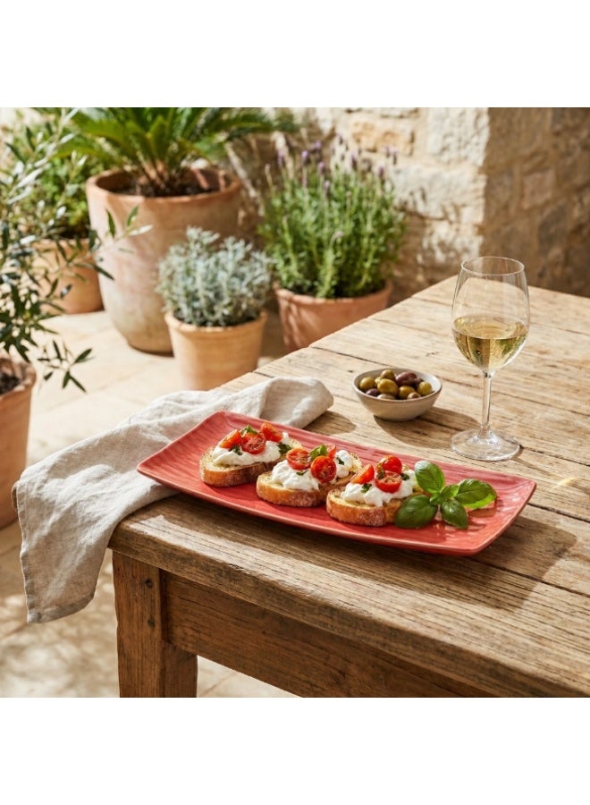 Ariane Premium Fine Porcelain Rectangular Platter Artisan Ember Red - Image 3