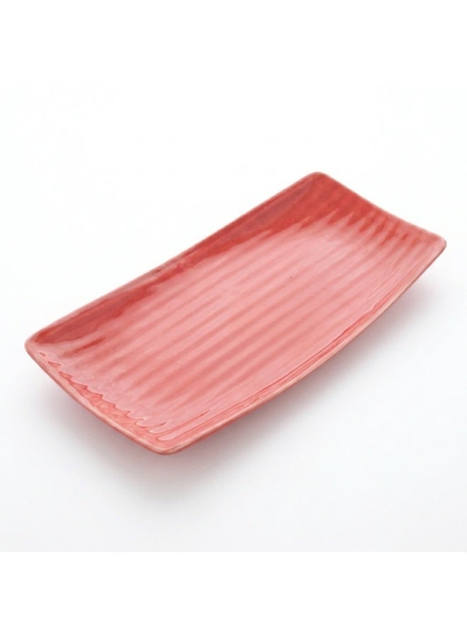 Ariane Premium Fine Porcelain Rectangular Platter Artisan Ember Red - Image 2