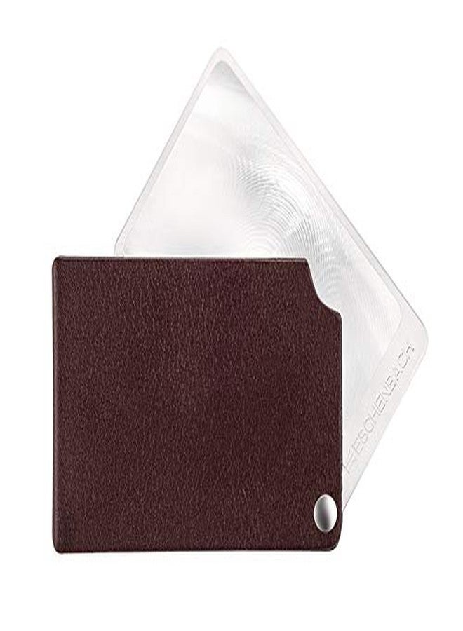 Eschenbach VisoPOCKET Folding Magnifier - Bordeaux/Red - Perfect for Reading Menus, Maps, Bills, Price Tags, Prescriptions, Labels and More!