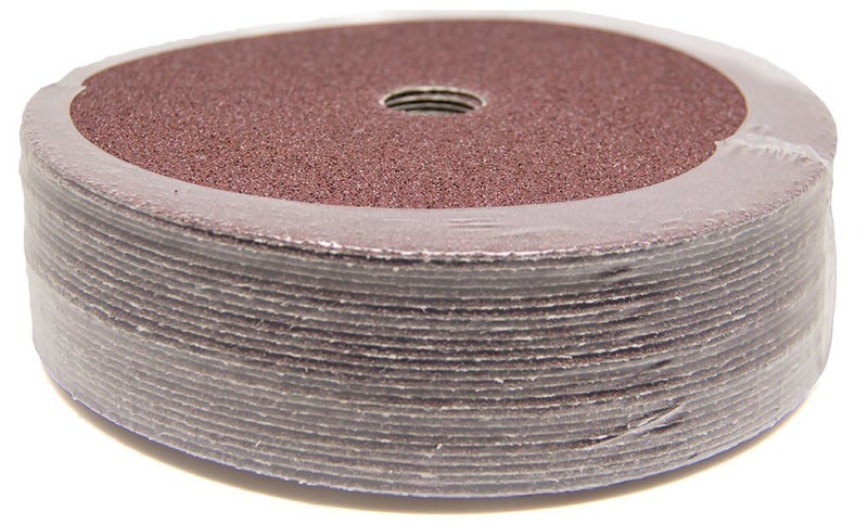 Benchmark Abrasives 7 Inch Sanding Discs Aluminum Oxide Resin Fiber Grinding Disc for Grinding, Stripping on Wood, Fiberglass, Steel, Metal, 7/8" Arbor Angle Grinder Sanding Disc, 25 Pack - 80 Grit - Image 1