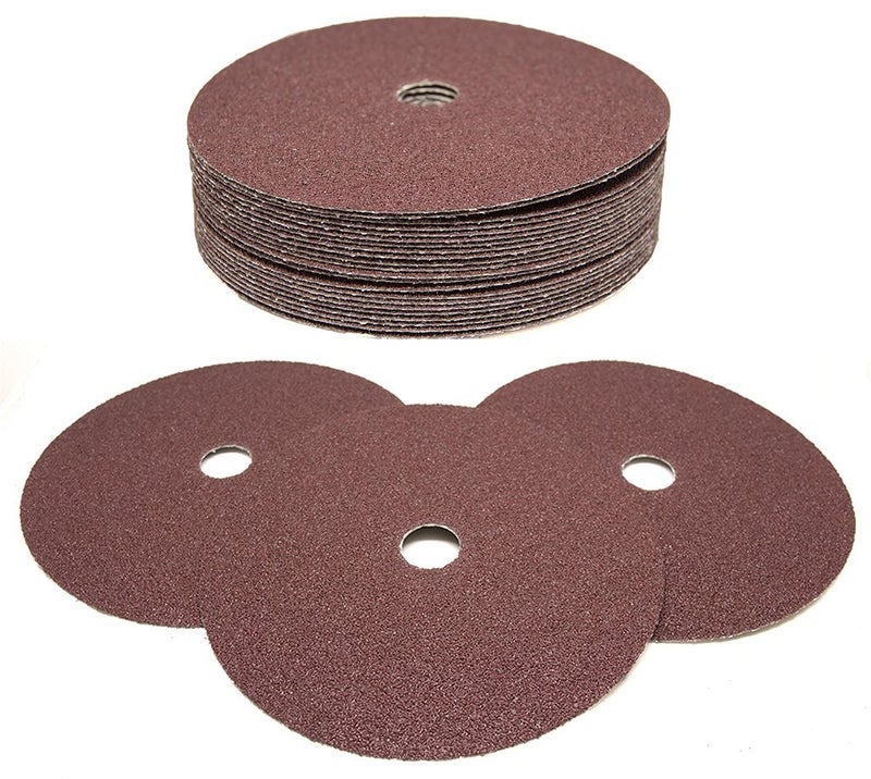 Benchmark Abrasives 7 Inch Sanding Discs Aluminum Oxide Resin Fiber Grinding Disc for Grinding, Stripping on Wood, Fiberglass, Steel, Metal, 7/8" Arbor Angle Grinder Sanding Disc, 25 Pack - 80 Grit - Image 3