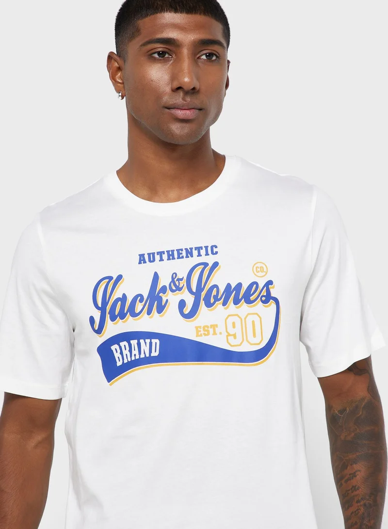 JACK & JONES Logo Crew Neck T-Shirt