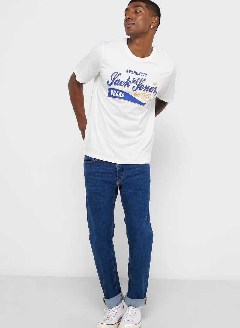 JACK & JONES Logo Crew Neck T-Shirt