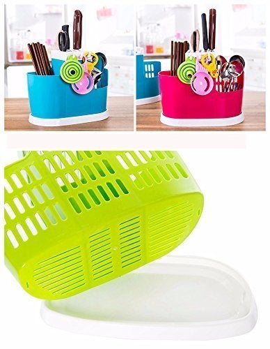 Drake Drake Self Draining Organizer Spoon Spatula Chopsticks Brush Holder Kitchen Draining Rack Storage Tools  - Image 4