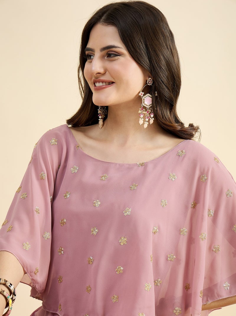 PANIT Rose Gold Yoke Embroidered maxi dress - Image 3