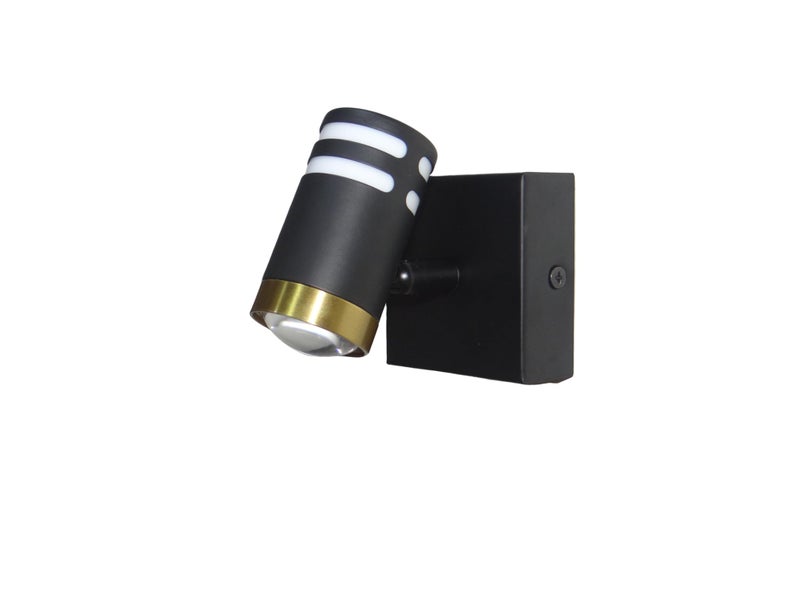 FILLISKA® 3 in 1 Single Wall spot/Picture/Display/Mirror Light with Adjustable Head and Colour Changing Function (MattBlack-197) - Image 2