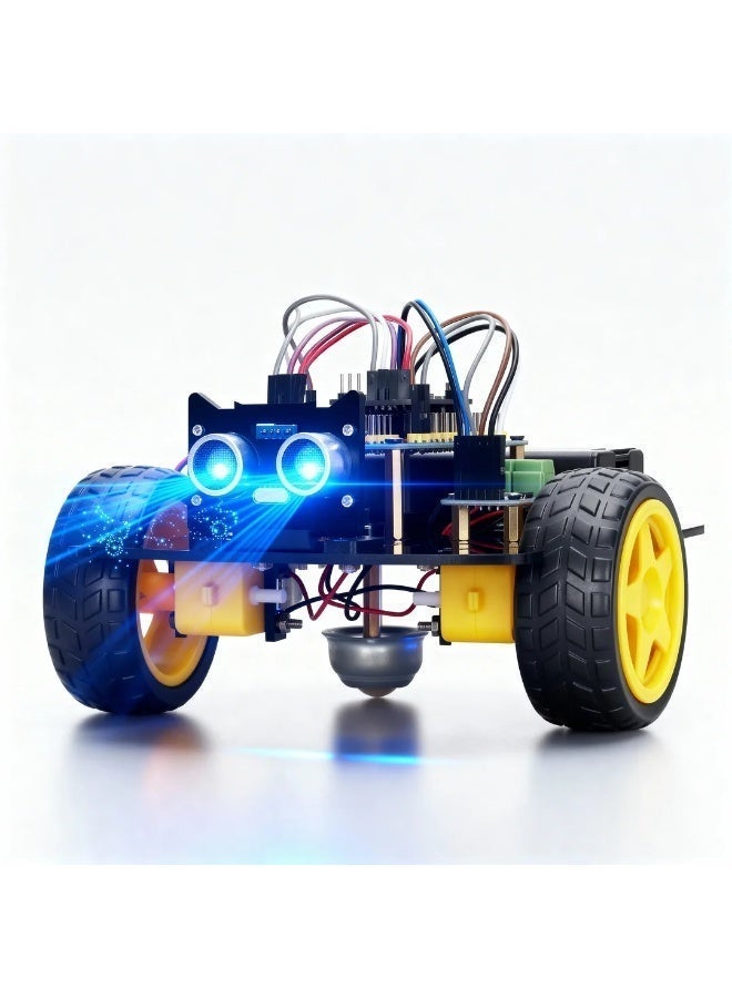 robotgcc STEM Arduino Robot Car Kit for Kids | Line Tracking & Obstacle Avoidance Smart Car with Ultrasonic & IR Sensors | Programmable Nano Controller Coding Robot Toy for School Labs, Winter STEM Projects & Holiday Gifts - Image 2
