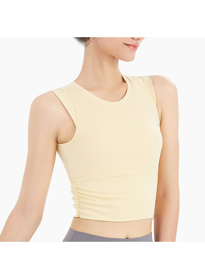 Sports Bra With Chest Pads For Women, Quick-drying Fitness Top, Shock-proof Vest With Integrated Chest Pads, Can Be Worn Outside