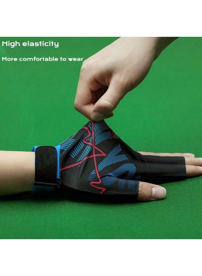 كيلا قفازات البلياردو اليسرى ، قفازات البلياردو عالية المرونة 3 أصابع ، قفازات رياضية مضادة للانزلاق للبلياردو للرجال والنساء ، مزيج مريح من البلياردو ، تصميم اليد اليسرى (أسود ، رمز M) - Image 2