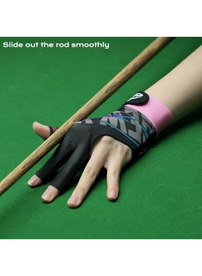 كيلا قفازات البلياردو اليسرى ، قفازات البلياردو عالية المرونة 3 أصابع ، قفازات رياضية مضادة للانزلاق للبلياردو للرجال والنساء ، مزيج مريح من البلياردو ، تصميم اليد اليسرى (أسود ، رمز M) - Image 3