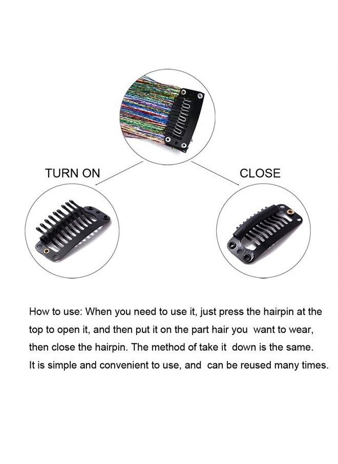 19.7 Inch Clip In Hair Tinsel Fairy Hair Tinsel Kit Clips Clip On Glitter Hair Tinsel Extensions 12 Colors