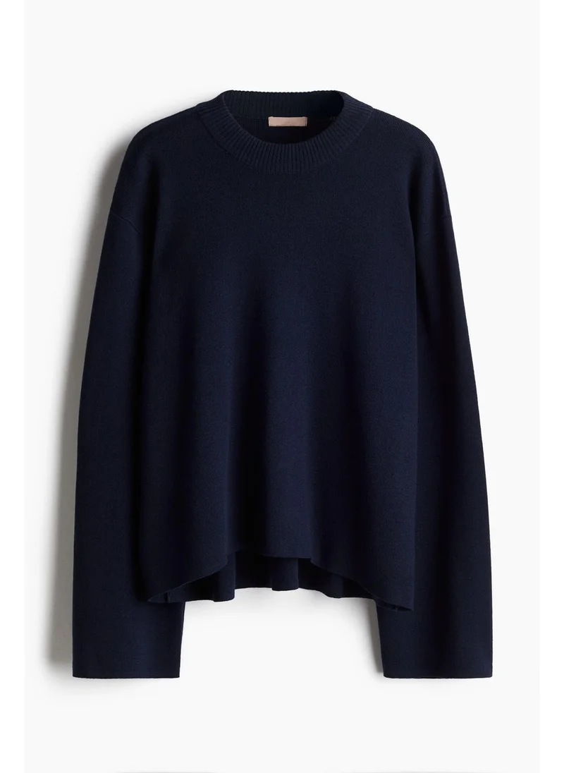 اتش اند ام Oversized curved-hem jumper