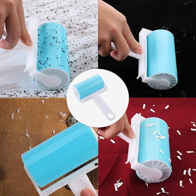 WISHBONE Washable LINT Remover Roller Lint Remover Roller for Clothes Sheets Reusable EasyTear Pet Hair Remover for Clothes Sofa Furniture Sweater Dust Dirt - Image 3