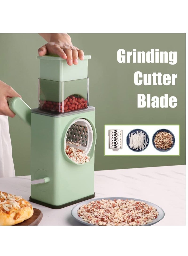 ELTRAZONE Rotary Cheese Grater, X Home Rotary Cheese Grater,Handheld Vegetables Slicer Cheese Shredder 3 in 1 - Image 5