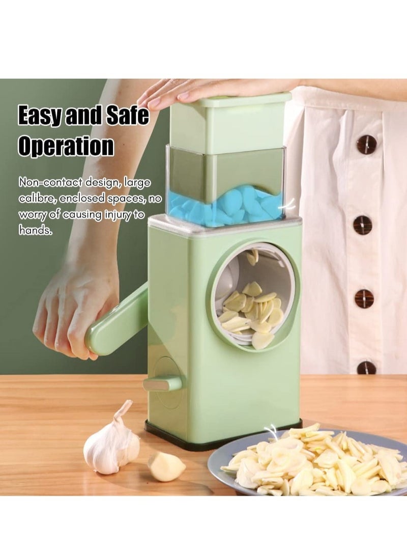 ELTRAZONE Rotary Cheese Grater, X Home Rotary Cheese Grater,Handheld Vegetables Slicer Cheese Shredder 3 in 1 - Image 4