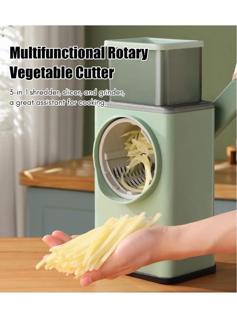 ELTRAZONE Rotary Cheese Grater, X Home Rotary Cheese Grater,Handheld Vegetables Slicer Cheese Shredder 3 in 1 - Image 3
