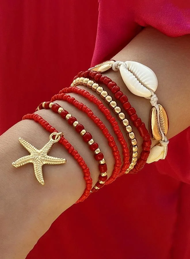تايك تو Women Bohemian Stackable Starfish Bracelets