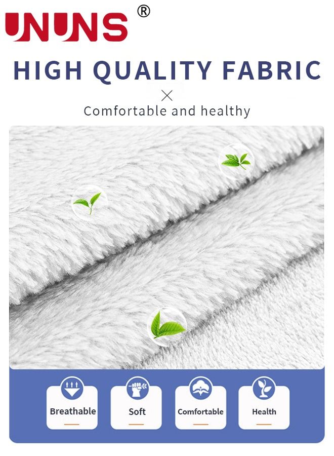 UNUNS Hooded Blanketm,3D Baby Polar Bear Hooded Towel With Unique Design For Infant And Toddler,White - Image 2