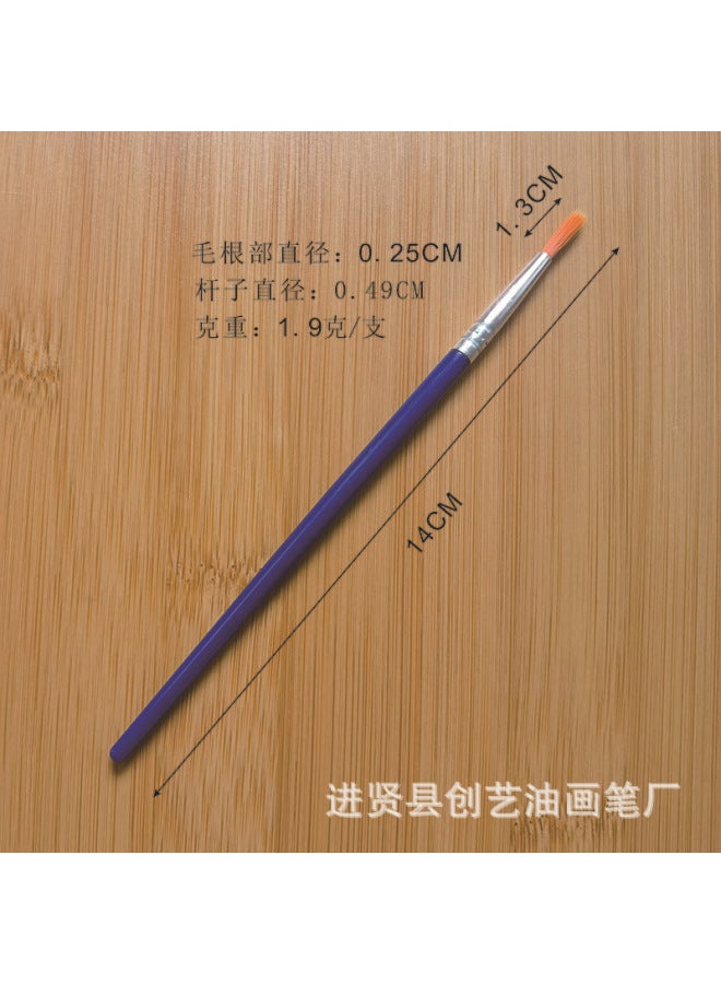 Chuangyi Acrylic Paint Pen Plastic Rod Digital Oil Painting Brush Flat Head Brush Gouline Brush Vinyl Doll Plaster Nylon Pen - Image 1