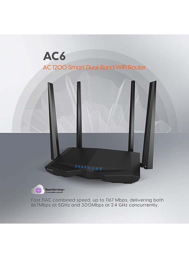 Tenda Dual-Band WiFi Router Black - Image 3