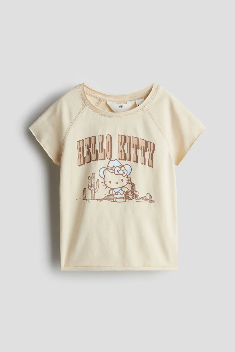 H&M Print-motif jersey top