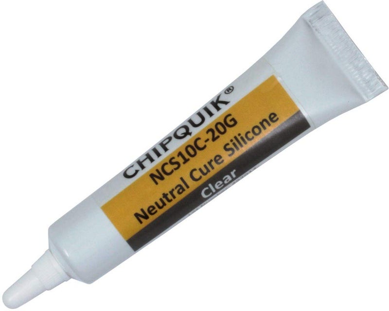 Chip Quik NCS10C-20G Neutral Cure Silicone Adhesive Sealant 20g (0.7oz) Squeeze Tube (Clear) for Precision Dispensing - Image 4