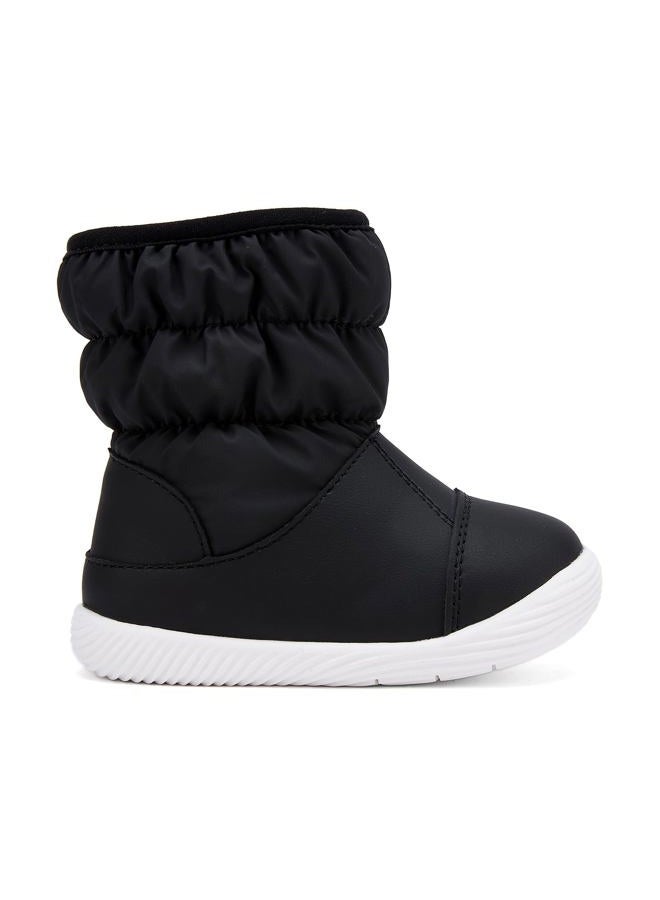 BMCiTYBM Baby Boy Girl Snow Boots Waterproof Infant Winter Warm Booties Nonslip Lightweight Outdoor Shoes for Cold Weather 6 9 12 18 24 Months Black Size 6-12 Months Toddler - Image 4