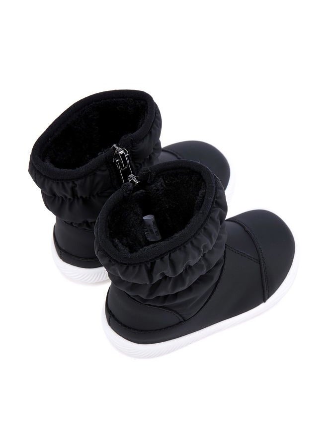 BMCiTYBM Baby Boy Girl Snow Boots Waterproof Infant Winter Warm Booties Nonslip Lightweight Outdoor Shoes for Cold Weather 6 9 12 18 24 Months Black Size 6-12 Months Toddler - Image 5