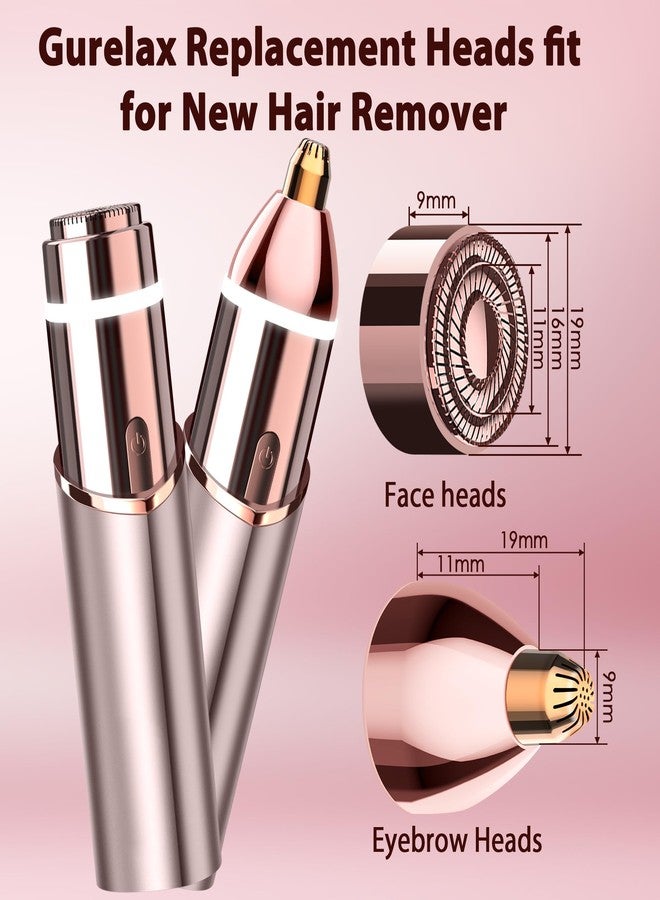 Gurelax Replacement Heads for Finishing Touch Facial Hair Remover, Upgrade Gen 3 Eyebrow Hair Remover Replacement Heads, Painless 18k Gold Replacement Blades for Flawless (3+3) - Image 4