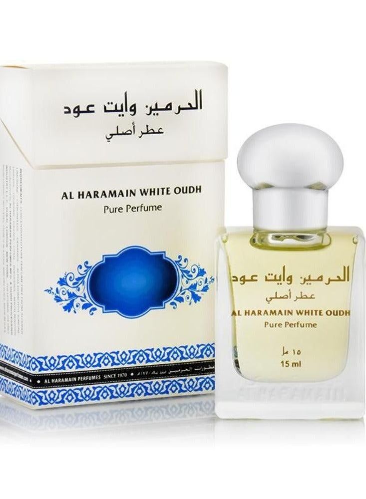 الحرمين زيت العود الأبيض للجنسين عطر نقي 15 مل