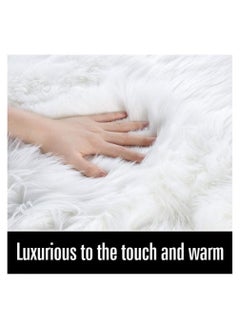 Alissa Stylish Ultra Soft Silky Fluffy Faux Sheepskin Area Rug Bedside Rugs for Bedroom Living Room Carpet Nursery Floor Mats 2x3 ft  - Image 2