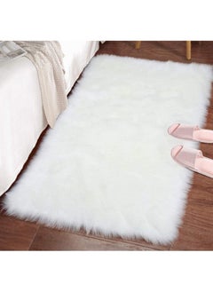 Alissa Stylish Ultra Soft Silky Fluffy Faux Sheepskin Area Rug Bedside Rugs for Bedroom Living Room Carpet Nursery Floor Mats 2x3 ft  - Image 1