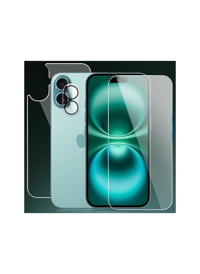 PROMASS 3 in 1 Screen Protector for iPhone 16 Plus, Front and Back Tempered Glass Screen Protector, Camera Lens Protector Ultra Thin Bubble Free(6.7 inch) - Image 1