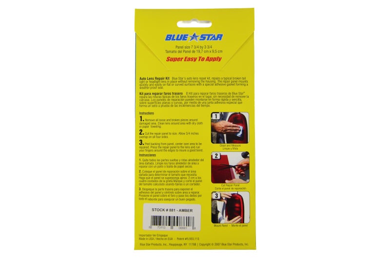 Blue Star Non Grid Pattern Auto Lens Repair Kit (Amber) - Image 4