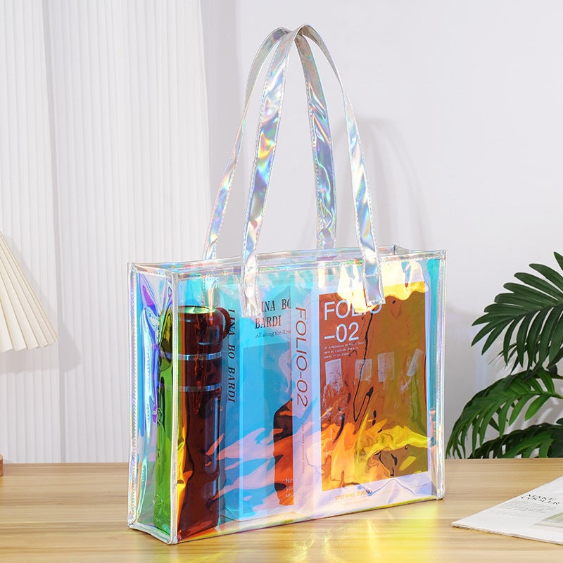 PVC Gift Bag with Custom Logo, Rainbow Laser, Shopping Bag - Image 5